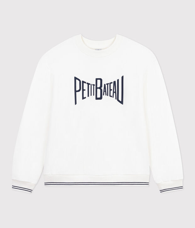 Sudadera estampada de algod&oacute;n para mujer blanco