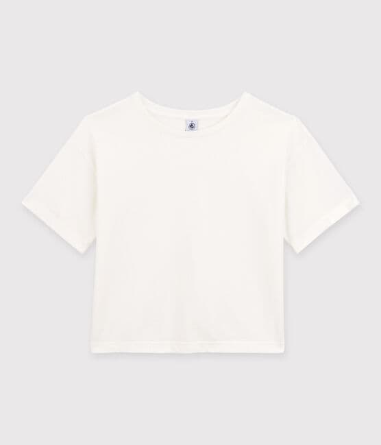 Camiseta LA BOXY de algodón de mujer blanco MARSHMALLOW