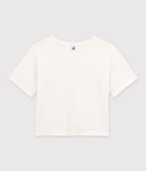 Camiseta LA BOXY de algodón de mujer blanco MARSHMALLOW