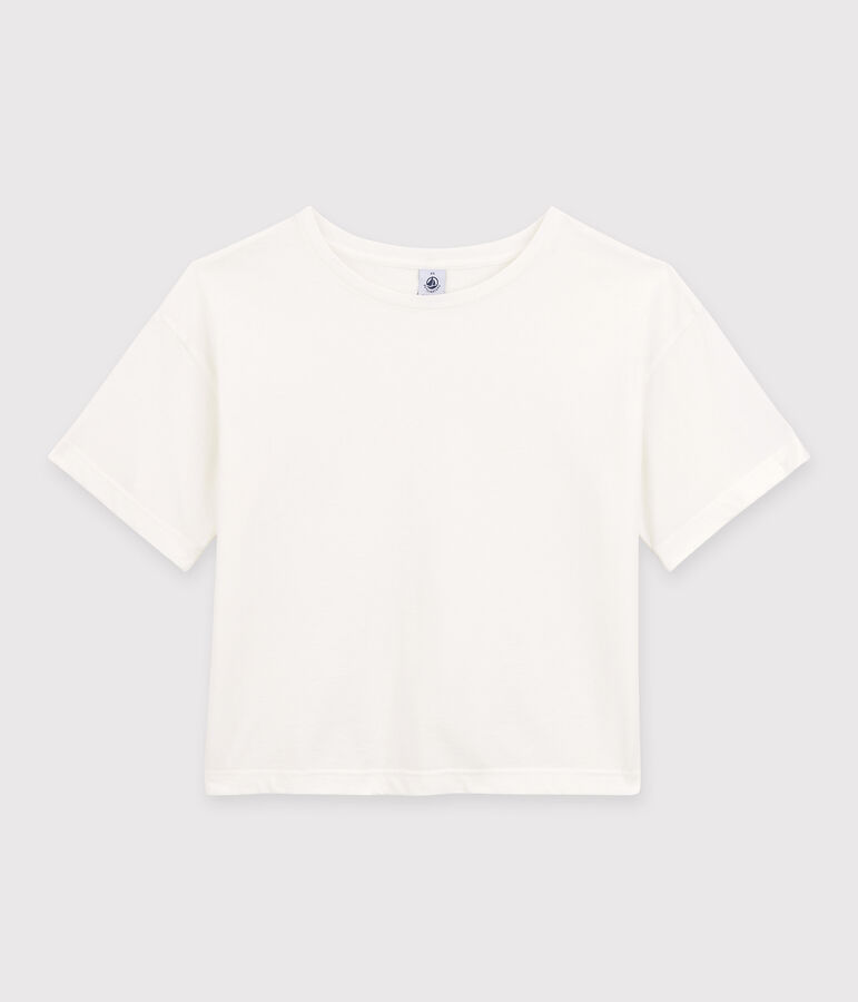 Camiseta LA BOXY de algod&oacute;n de mujer blanco