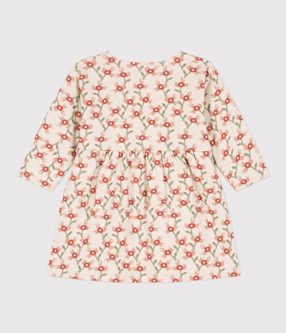 Vestido de manga larga de túbico acolchado estampado para bebé blanco AVALANCHE/ MULTICO