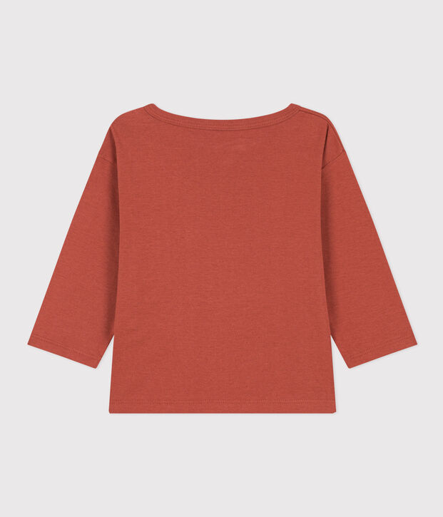 Camiseta de manga larga de algod&oacute;n de beb&eacute; ni&ntilde;o marron
