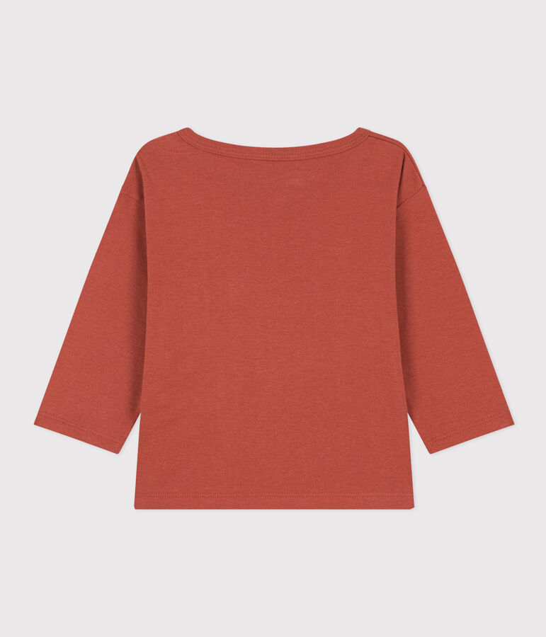 Camiseta de manga larga de algod&oacute;n de beb&eacute; ni&ntilde;o marron