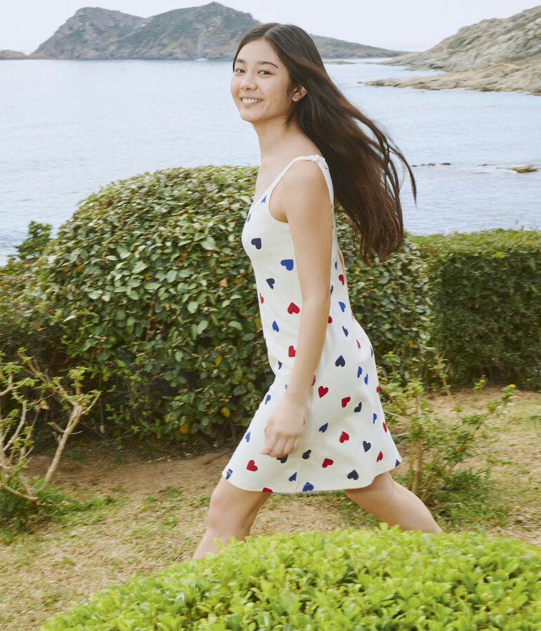 Camis&oacute;n de algod&oacute;n para mujer crudo/multicolor