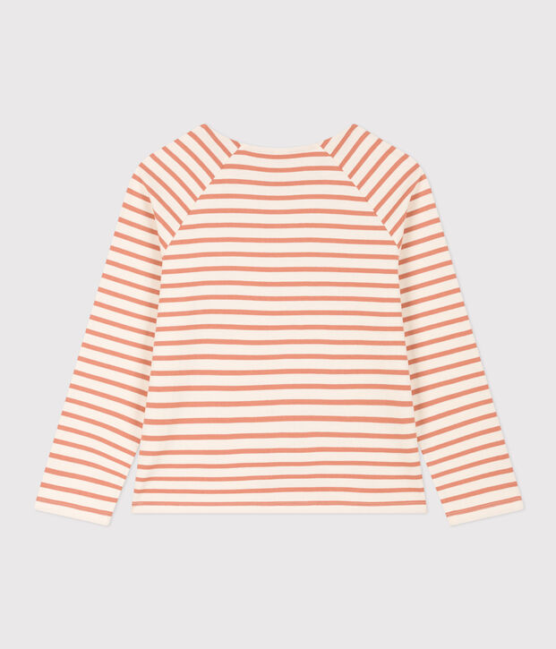 Marinera de algod&oacute;n con botones para mujer crudo/rosa