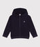 Sudadera con capucha y cremallera para niño azul SMOKING