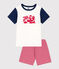 Pijama corto Le Havre de algodón para niño blanco MARSHMALLOW/blanco MULTICO