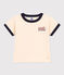 Camiseta de manga corta de punto ligero para bebé blanco AVALANCHE/azul SMOKING