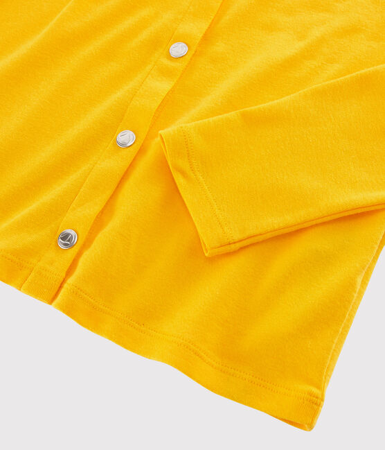 Rebeca de algodón de niña amarillo JAUNE