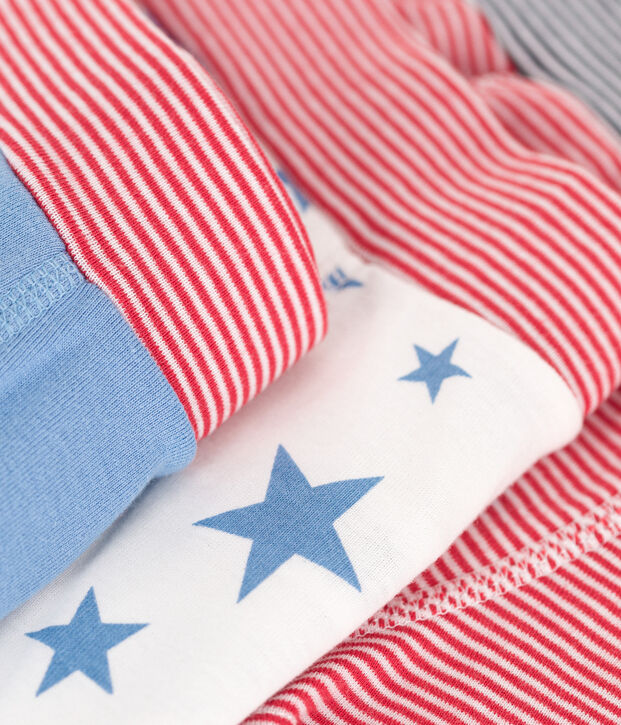 Juego de 3 b&oacute;xeres infantiles de algod&oacute;n estampado con cintura recubierta y estampado de estrellas multicolor