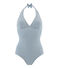 Traje de baño 1 pieza para mujer verde PINEDE/blanco MARSHMALLOW