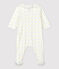 Pelele de bebé de algodón orgánico blanco MARSHMALLOW/blanco MULTICO