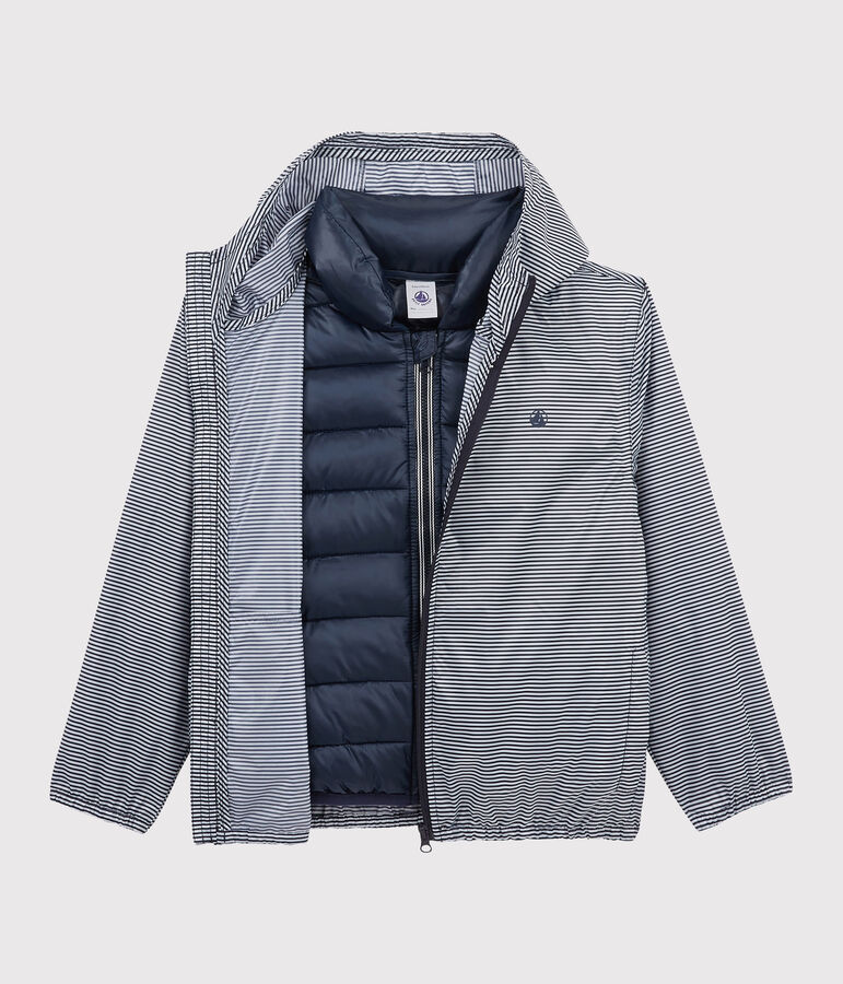 Cortavientos 3 en 1 infantil reciclado azul