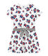 Vestido con estampado floral en muletón