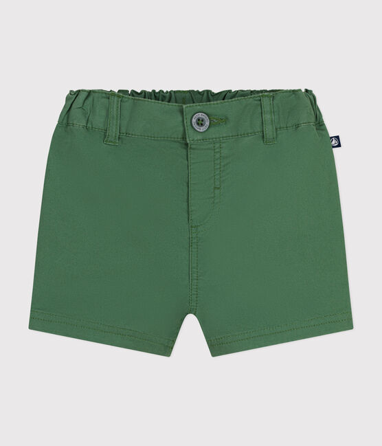 Pantalón corto de sarga para bebé verde PALMERAIE