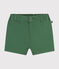 Pantalón corto de sarga para bebé verde PALMERAIE