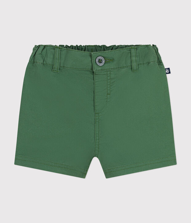 Pantal&oacute;n corto de sarga para beb&eacute; verde