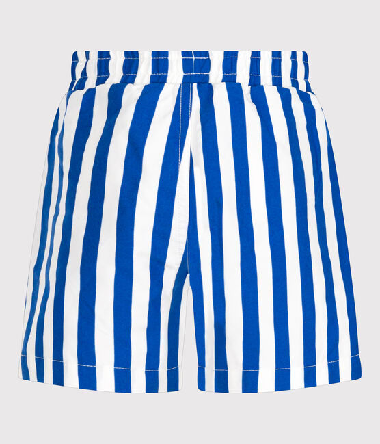 Bañador a rayas para niño blanco MARSHMALLOW/azul SURF