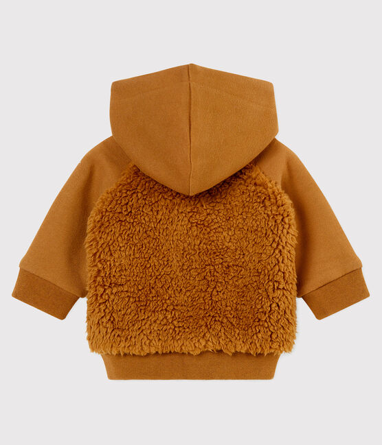 Sudadera con capucha para bebé niño sherpa marron BRINDILLE