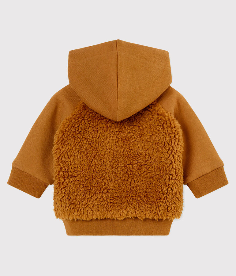 Sudadera con capucha para beb&eacute; ni&ntilde;o sherpa marron