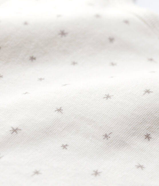 Babero blanco con estrellas de bebé de algodón ecológico blanco MARSHMALLOW/gris GRIS