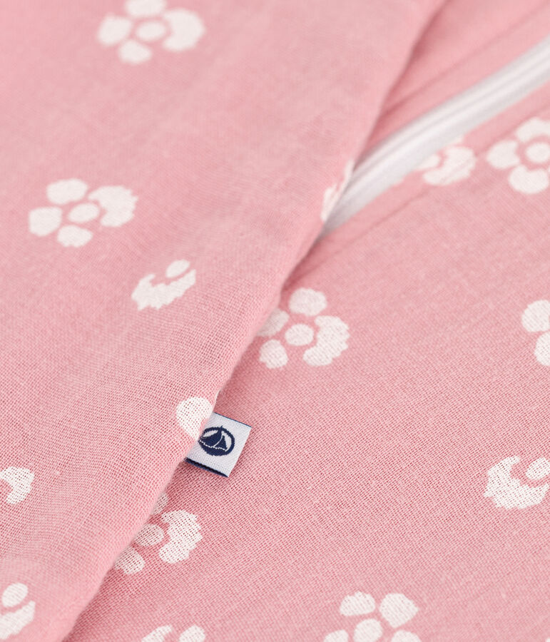 Saco de algod&oacute;n con flores para beb&eacute; TOG 1 rosa/blanco