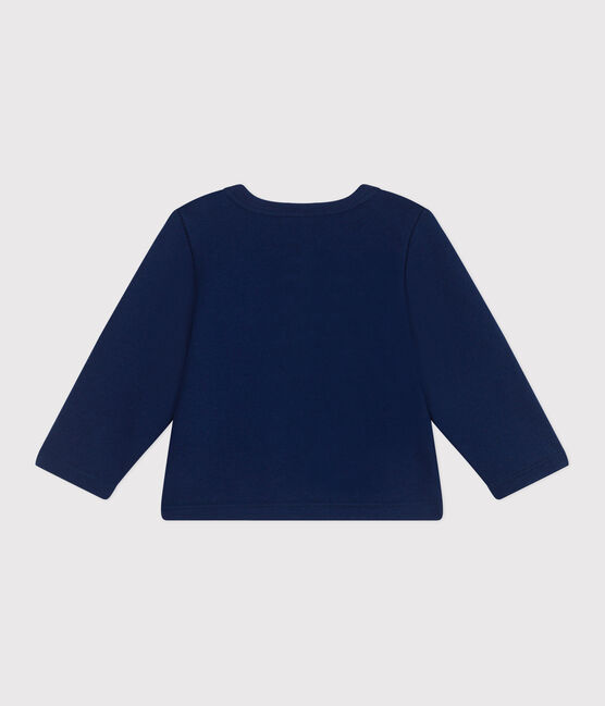 Cárdigan de algodón liso para bebé azul MEDIEVAL
