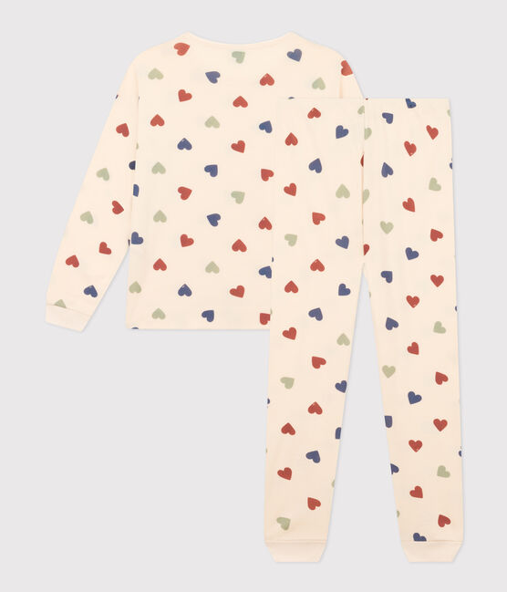 Pijama de algodón con motivo de corazón para mujer blanco AVALANCHE/ MULTICO