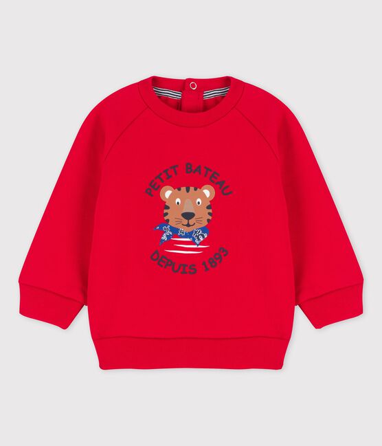 Sudadera de muletón de bebé rojo TERKUIT
