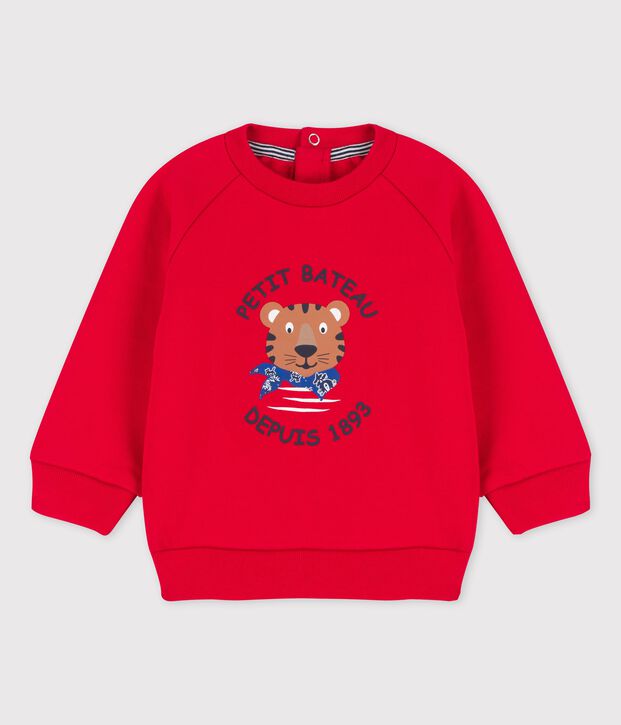 Sudadera de mulet&oacute;n de beb&eacute; rojo