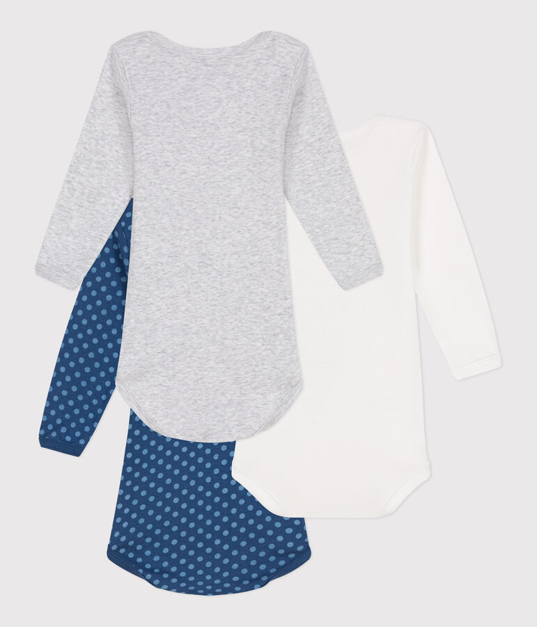 Juego de 3 bodys de algod&oacute;n de manga larga para beb&eacute; variante 4