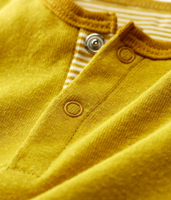 Mono corto de algodón/lino para bebé niño verde BAMBOO