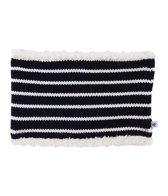 Cuello infantil mixto azul SMOKING/blanco MARSHMALLOW