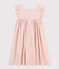 Vestido sin mangas de algodón façonné para niña rosa SALINE