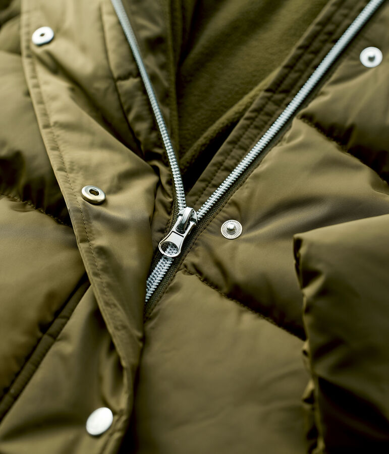 Plum&oacute;n largo de ni&ntilde;a verde MILITARY