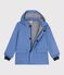 Chubasquero ic&oacute;nico liso infantil azul