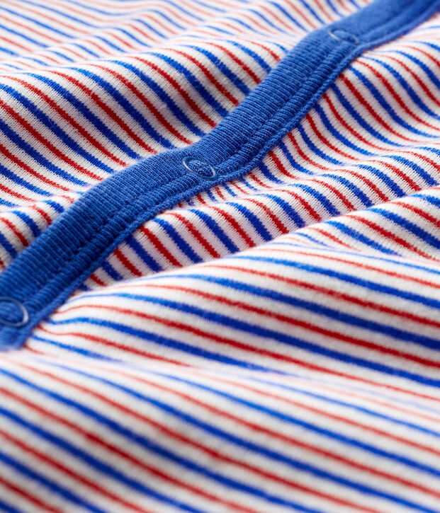 Pelele sin pies de punto para beb&eacute; ni&ntilde;o blanco/multicolor
