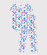 Pijama infantil de algodón con flores