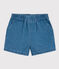 Shorts de tejido vaquero ligero para bebé azul DENIM CLAIR