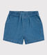 Shorts de tejido vaquero ligero para bebé