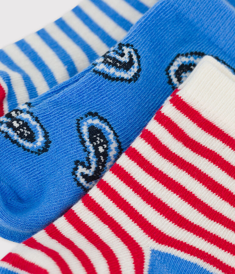 Juego de 3 pares de calcetines para beb&eacute; multicolor