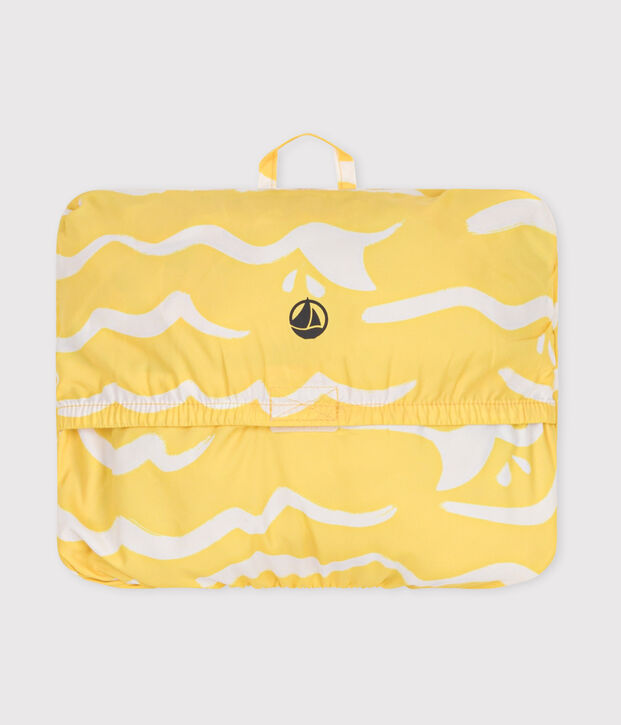 Cortavientos infantil ultraligero amarillo/blanco