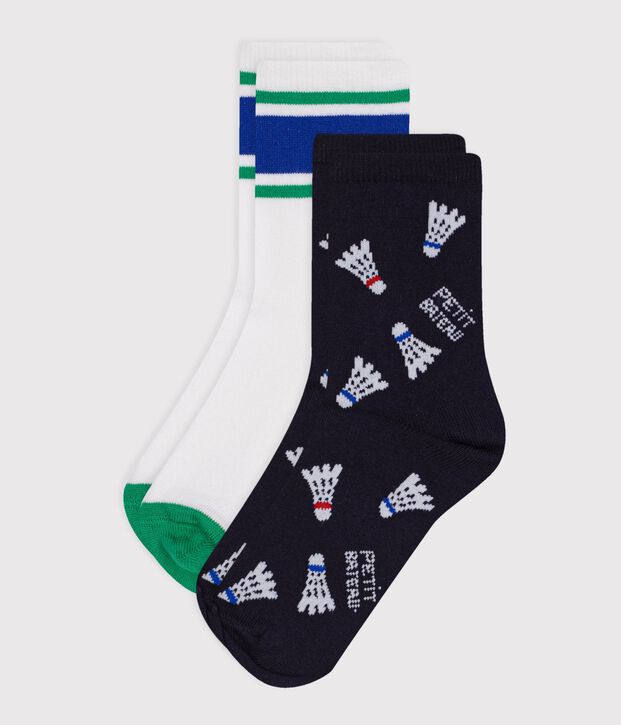 2 pares de calcetines infantiles de algod&oacute;n con volantes multicolor