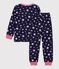 Pijama infantil de felpa con estampado de estrellas azul SOIR/ MARSHMALLOW