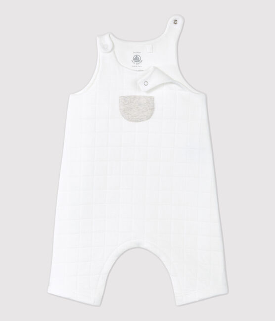 Peto de bebé acolchado de algodón orgánico blanco MARSHMALLOW