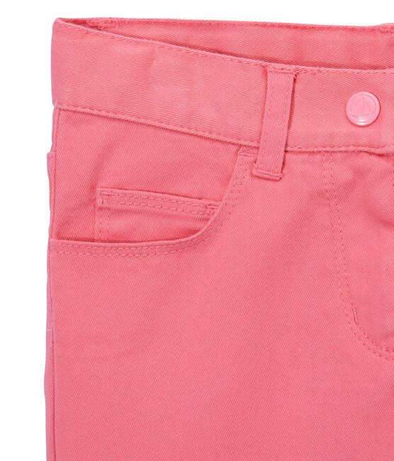 Pantalón para niña en jean colorido rosa PETAL