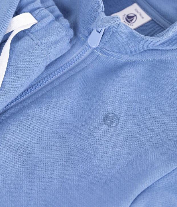 Conjunto de sudadera y pantal&oacute;n de algod&oacute;n liso para beb&eacute; azul