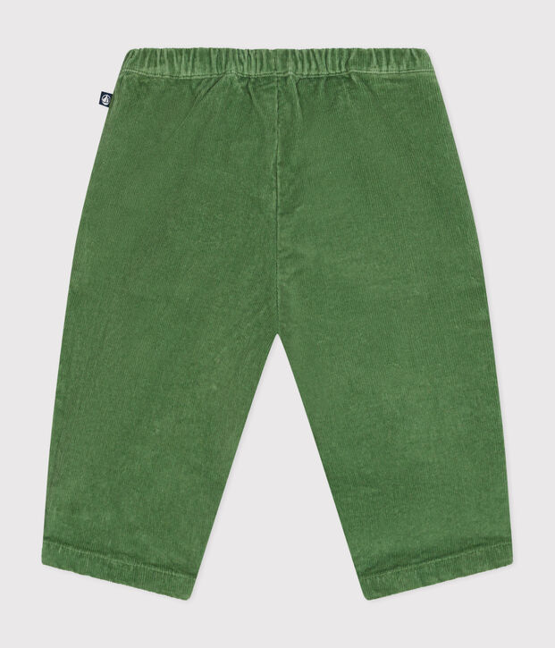 Pantal&oacute;n de terciopelo para beb&eacute; verde