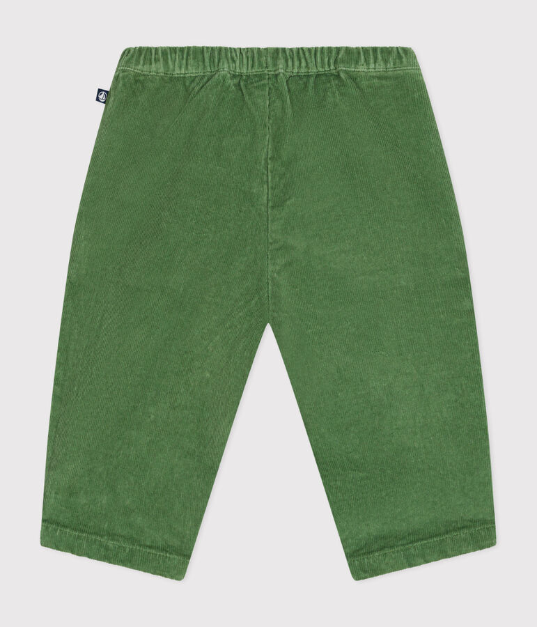 Pantal&oacute;n de terciopelo para beb&eacute; verde PALMERAIE