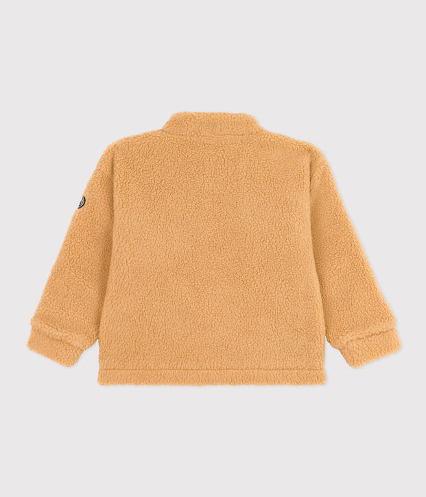 Chaqueta infantil de sherpa beige